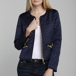 DOLCE CABO NAVY QUILTED JACKET SIZE S,M NWT